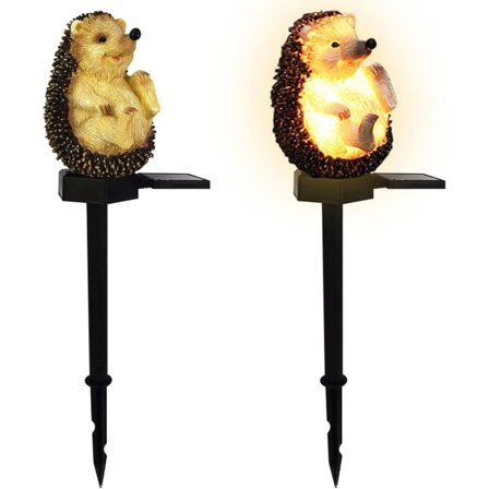 Solcellelampe med pinnsvin Hagebelysning