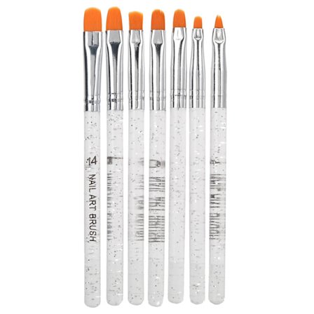 7-pack Nagelkonst UV-gel Förlängningspenna UV-gel Nagelkonstborste Manikyrverktyg