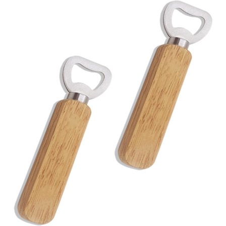 2-pakning Magnetisk Ølflaskeåpner for Kjøleskap med Massivt Trehåndtak, Holder Lett på Kjøleskapet og Bobilen for Bekvem Oppbevaring - Stilig 