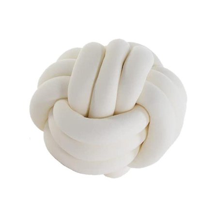 Knudebold kastepude, rund knudet plys pude accent pude til preppy DB