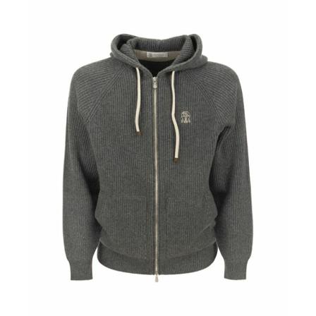 Brunello Cucinelli, Cardigans Grijs, Heren, Maat:L