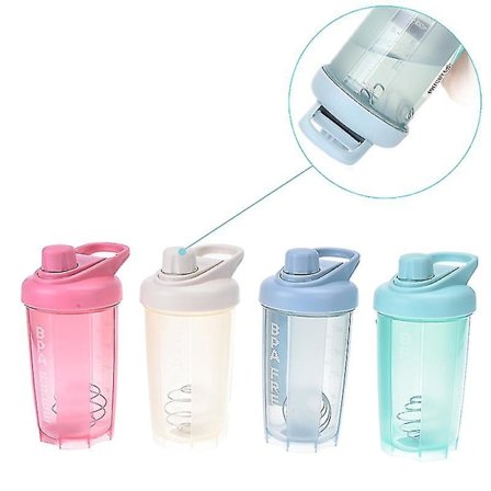 1 st Protein Shaker-flaska med Blandningskula Fitness Gym Vattenflaska Fitness Mixer