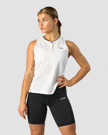 ICANIWILL - Training Pique Tank Top White/Black- Training tank tops - Damen - ICIW