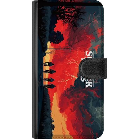 Kompatibelt Lommeboketui til Motorola Motorola Edge 50 Neo Stranger Things plakatstil med syklende venner, dramatisk himmel og sterkt kontrast, klassi