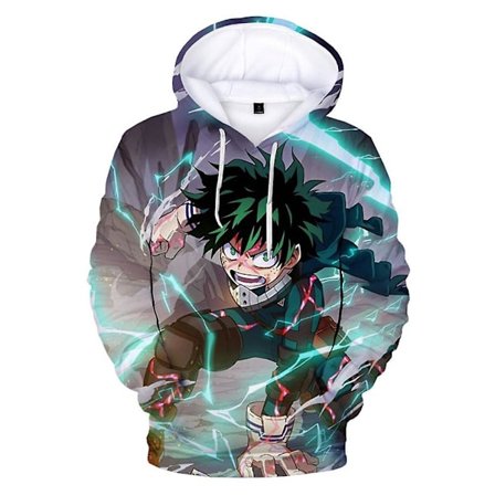 My Hero Academia Hættetrøjer Voksne Casual Izuku Midoriya 3D-printet sweatshirt Toppe Hættetrøje Gaver