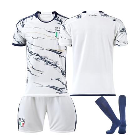 23-24 säsongens europeiska cup Italiens bortafotbollströja 6 Verratti 1 Donnarumma 18 Barella tröja No number socks XS