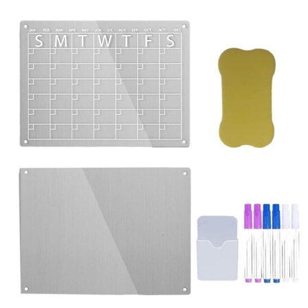 2 stk Akryl Magnetisk Ugentlig Månedskalender Køleskabskalender To-do-liste Planner