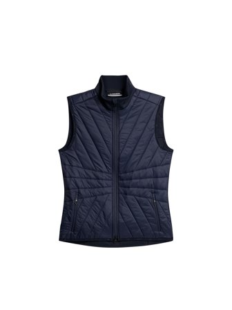 J.Lindeberg - Golf - Holma Quilt Hybrid Vest - Blå - Kvinna - S