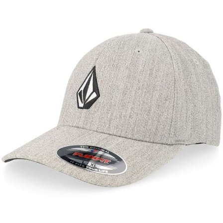 Volcom - Grå flexfit Keps - Full Stone Hat Heather Grey Vintage Flexfit @ Hatstore