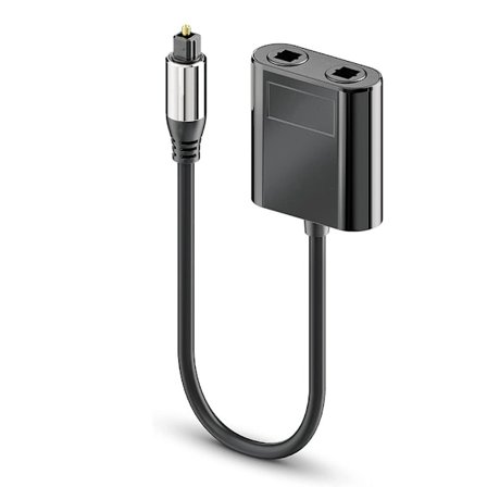 0,25 m optisk lydfiber splitter - 1 indgang til 2 udgange Toslink SPDIF adapter