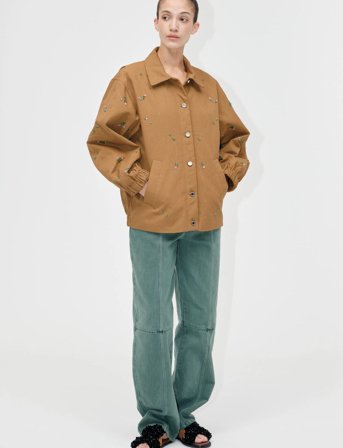 STINE GOYA 2368 Beaded Embellished Canvas, Ove - Beige - XS