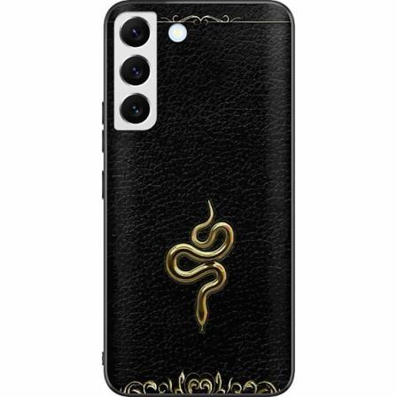 Samsung Galaxy S22+ 5g Svart Skal Guld Orm