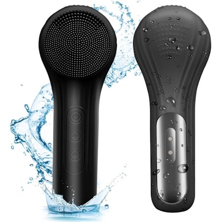 Silikone Ansigtsrensende Skrubbebørste, Silikone Ansigtsbørste til Mænd & Kvinder Sort