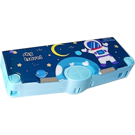 Pop-up blyantveske-arrangør Tegneserie pennboks Multifunksjonell med 3 rom Spisser Beste Tilbake til skolen gaveeske for gutter jenter barn