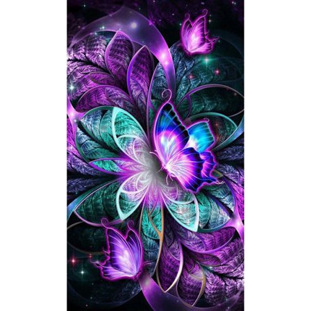 30x40cm 5D DIY Diamantmaleri Full, Série de Papillon#B, DIY Diam