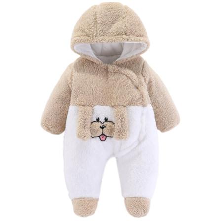 Baby One Piece Vinter Ytterkläder Outfits Långärmad Fleece Romper