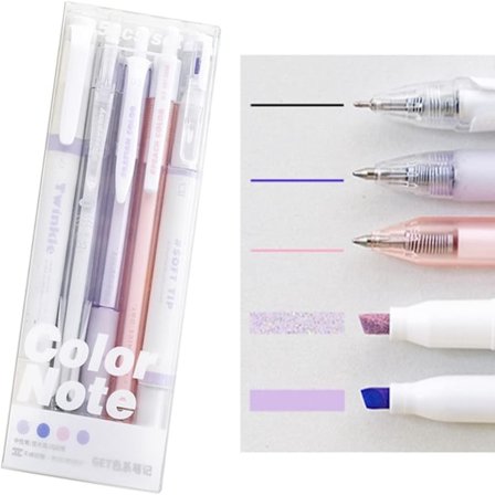 5 st Black Ink Pens Quick Dry Ink Pen Ink Gel Pens