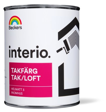 Beckers Takfärg, Interio helmatt, 1L, Vit, Färg & tapeter