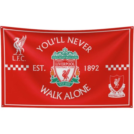 Liverpool Flaggbanner 90x150 cm – You'll Never Walk Alone, Perfekt for Fotballfans. Ideell for Romdekor og Man Cave