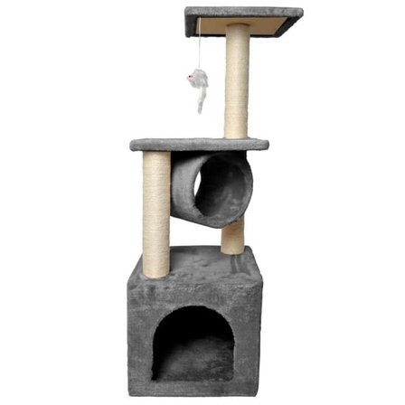 Kattträd med Grotta och Tunnel - 90 cm