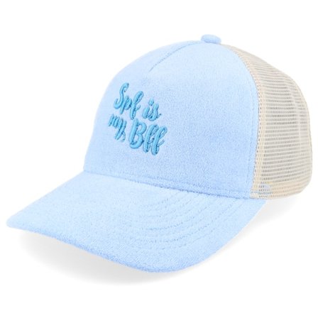 Abducted - Blauw trucker Cap - Spf Is My Bff Terry Light Blue A-frame Trucker @ Hatstore