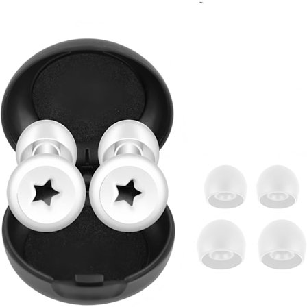 Brusreducerande öronproppar för sömn, konserter, arbete, studier, pentagramringstil, öronproppar med liten ask, Perfekt