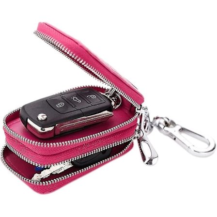 Håndlavet Læder Lynlås Nøgleholder