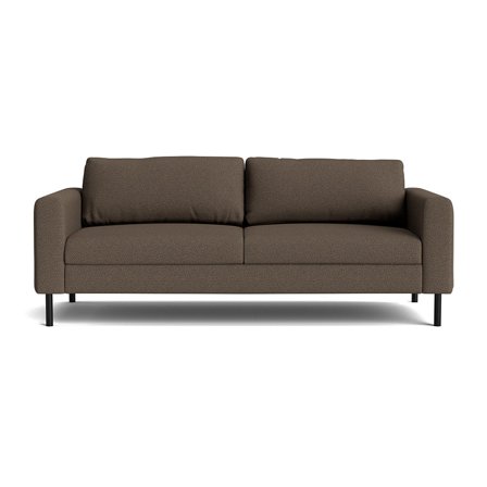 Oslo 3 personers sofa - Cona Grå/Beige - 206x87x77cm - Slidstærk 3 personers sofa med PU skum, nozag fjedre & stål ben - Grå/Beige Sofa