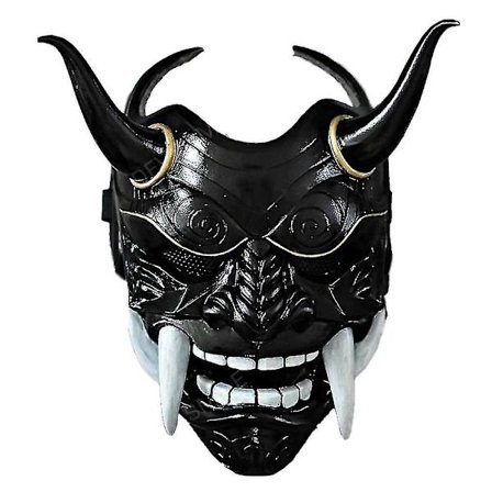 Samurai Oni Maske Japansk Hannya Hovedbeklædning Maske Halloween Cosplay Udklædning Festrekvisit