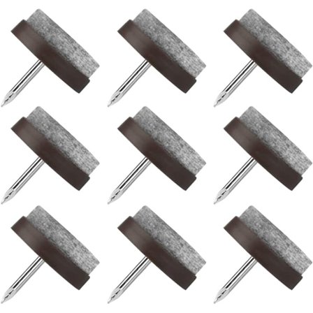 Tuolin liukukiskot nauloilla, 80 kpl nauloja huonekaluliukukiskoja, 20 mm pyöreä