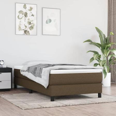 Vidaxl Pocketresårmadrass Mörkbrun 100x200x20 Cm Tyg Brun