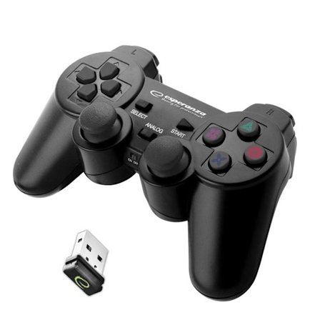 Esperanza Wireless Gamepad 2.4Ghz Ps3/Pc Usb Gladiator Black