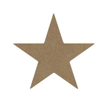 Stjärna i medium att dekorera - Legeantdelafete - 10cm - Brun - Vuxen - Blandad