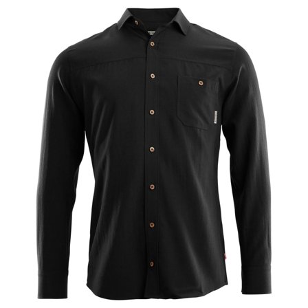Aclima LeisureWool Woven Wool Shirt Man Men long-sleeved shirts Black M