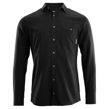 Aclima LeisureWool Woven Wool Shirt Man Men long-sleeved shirts Black XL