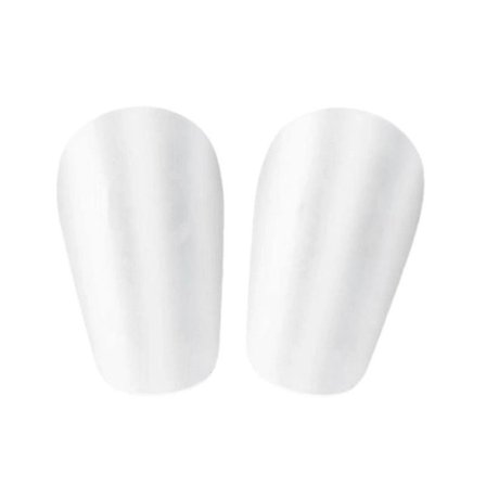 1 par mini professionella fotbollsbenskydd, mini fotbollsbenskydd set, neutrala halkfria fotbollsbenskydd, Vit-Bra