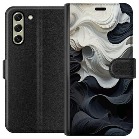 Samsung Galaxy S21 FE 5G Lompakkokotelo Silkki Musta/Valkoinen