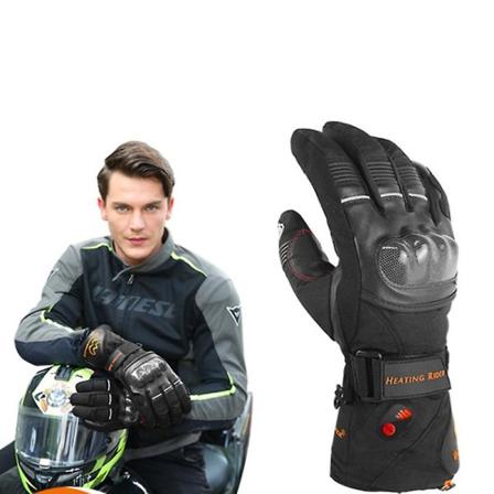 Evago blå og svarte tykke varmehansker for menn kvinner, elektriske varmehansker for motorsykkel,ski,jakt BLACK M