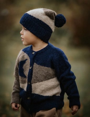 Fliink Star Moon Cardigan - Navy - 18 M