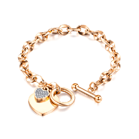 Dames Premium Krystal Accentueret Guldtonet Charm Armbåndsur, 3 pakker