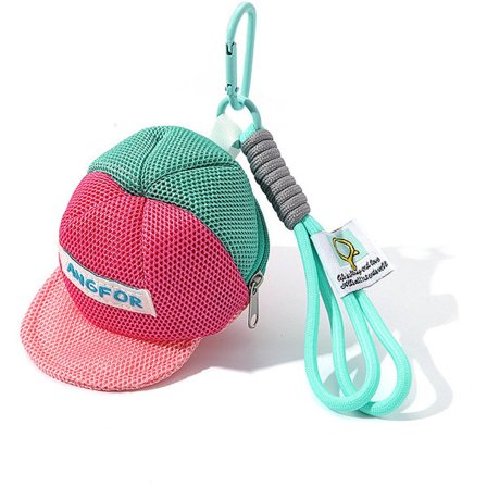 Opbevaringspose - Dopaminfarvet netpose - Rejsetaske - Pung - Høretelefonpose - Nøglering