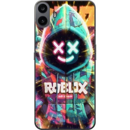 Kompatibelt Mobilskal till Nothing Nothing CMF Phone 1 Neonfärgad Roblox hoodie-figur med lysande effekter och energifylld bakgrund, modern gaming-il