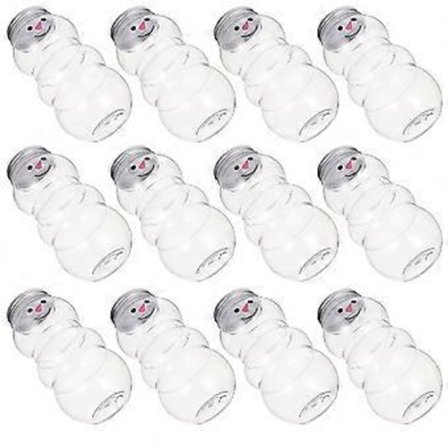 Søde snemandsflasker, plastik juiceflaske til hjemmet og caféer, 12 stk.