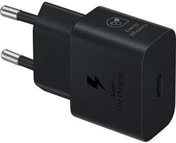 Samsung 25W Power Adapter, black - Fyndvara - Kompakt Samsung 25 W väggladdare