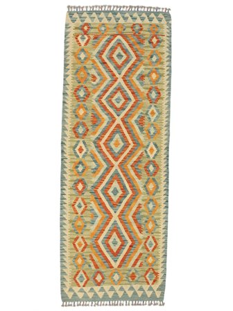 Kelim Afghan Old Stil Teppich Handgewebt 80X209 Läufer Afghanistan