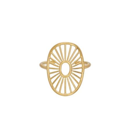 Pernille Corydon R-571 Daylight Ring Adjustable Gul, Dame Ringe, Størrelse: 50 MM