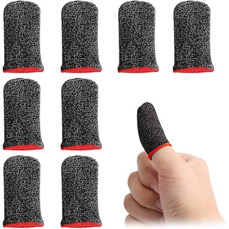 8 stk Mobil Fingerhylser Anti-Svette og Glatt Spill