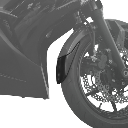 Puig Front Fender Extender Black - Kawasaki ER-6F 2012-2016