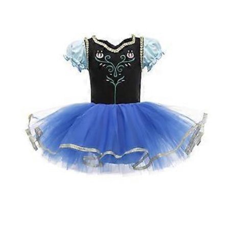 Prinsessekjole Jenter Ny Blomsterbroderi Tyll Tutu Mesh Puff Erme Prinsesse Ballett Dansekjole Øvelse Performance Klær Leotarder(110cm )