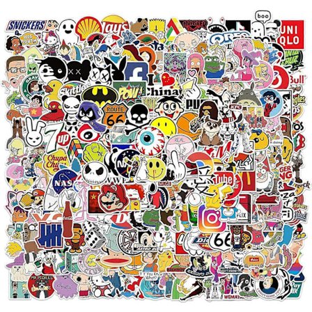300 stk. | Trendy Cool Stickers pakker til voksne teenagere, Vinyl Vandtætte Mærker Graffiti Stickers Decals til Skateboard, Guitar, Computer, Scooter